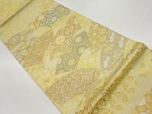 扇面唐花華紋織出し袋帯